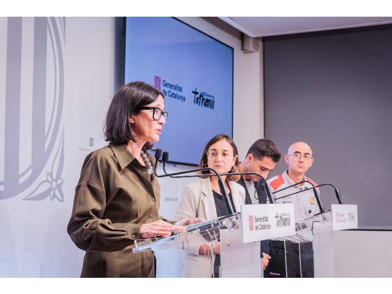 Imatge de la Sala de premsa del Govern sobre l'episodi de pluges