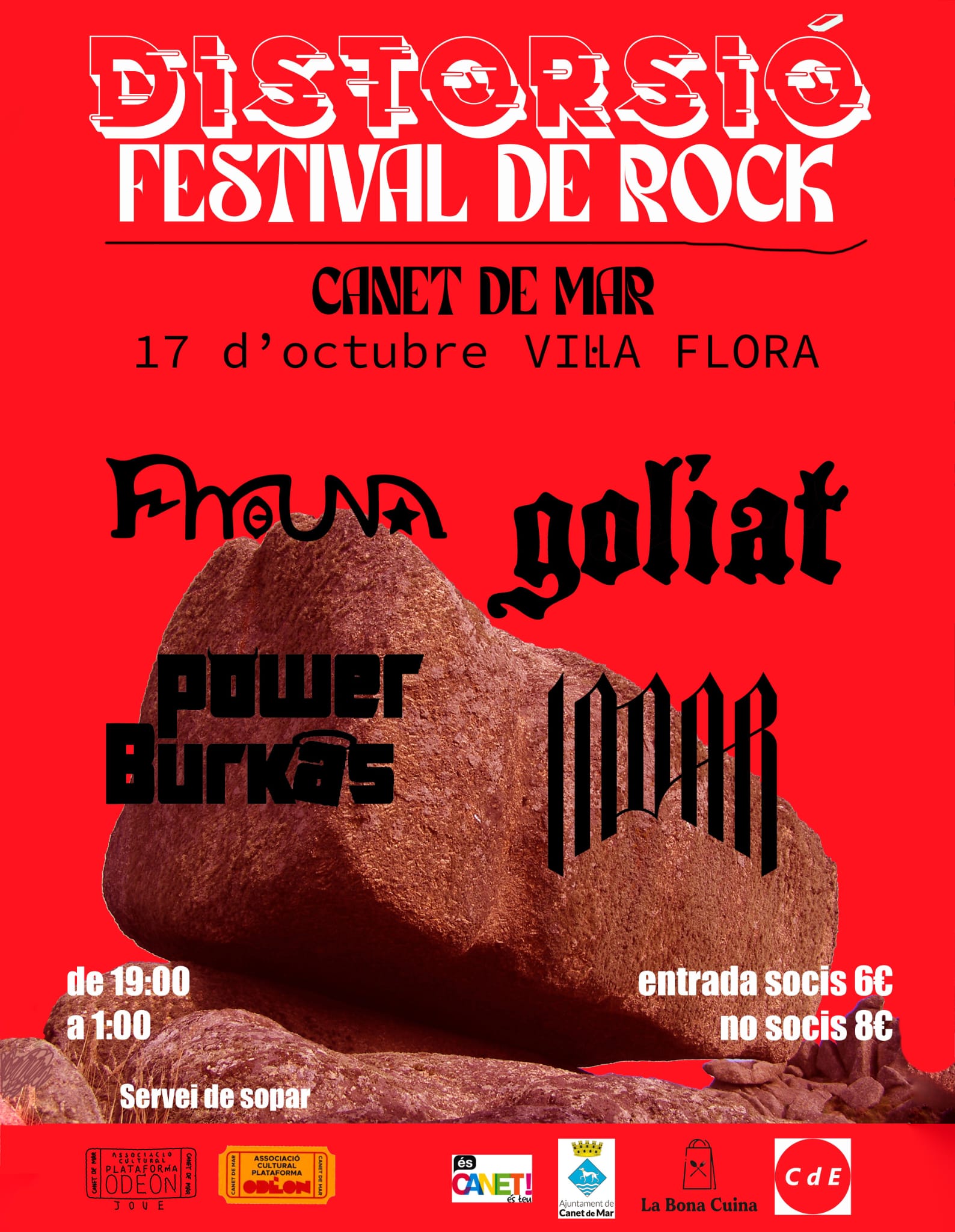 Cartell o imatge promocional del festival de rock Distorsió de Canet de Mar