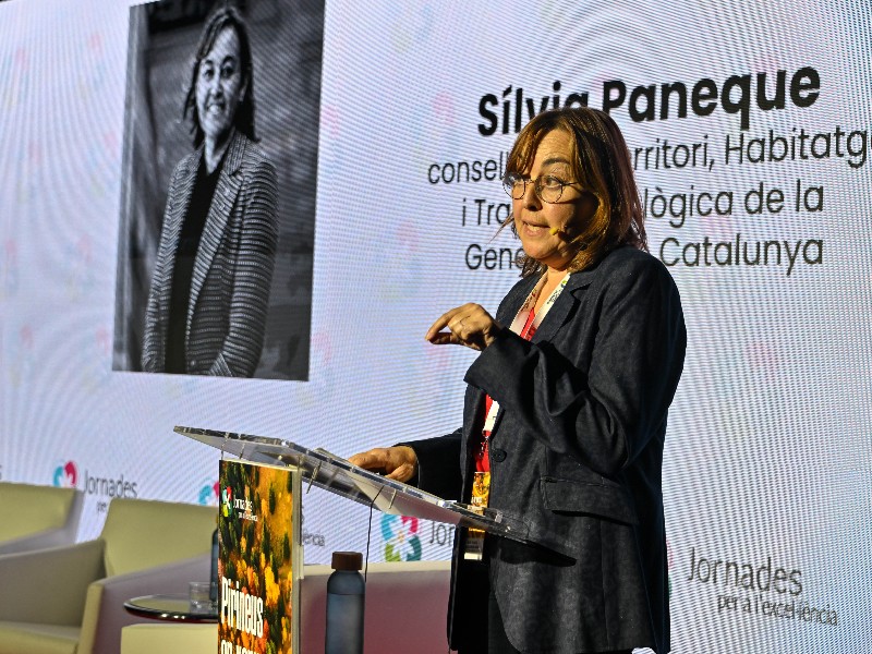 Imatge de la Sala de premsa del Govern de la consellera Paneque a les jornades d'Esterri d'Àneu