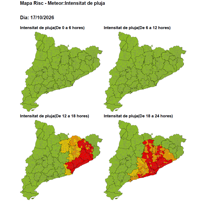 Imatge de l'Ajuntament de Figaró-Montmany sobre l'alerta INUNCAT del 16 d'octubre