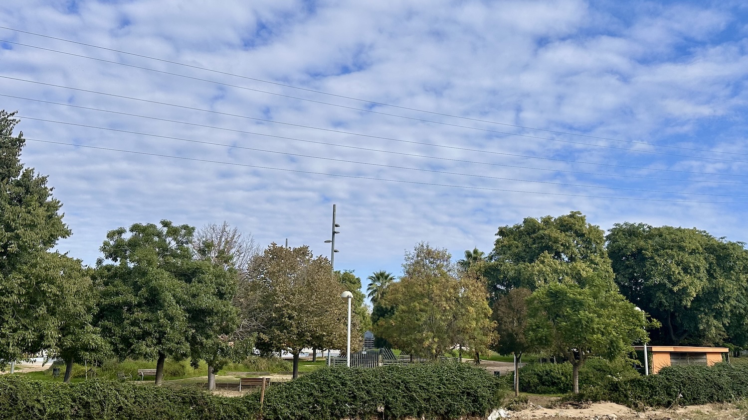 Parc Francesc Macià de Malgrat de Mar després de la inundació per les pluges torrencials