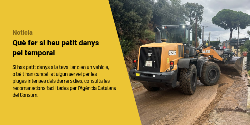 Imatge de l'avís de l'Ajuntament de Sant Cebrià de Vallalta sobre els danys del temporal