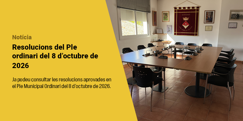 Imatge de la notícia sobre les resolucions del Ple de Sant Cebrià de Vallalta