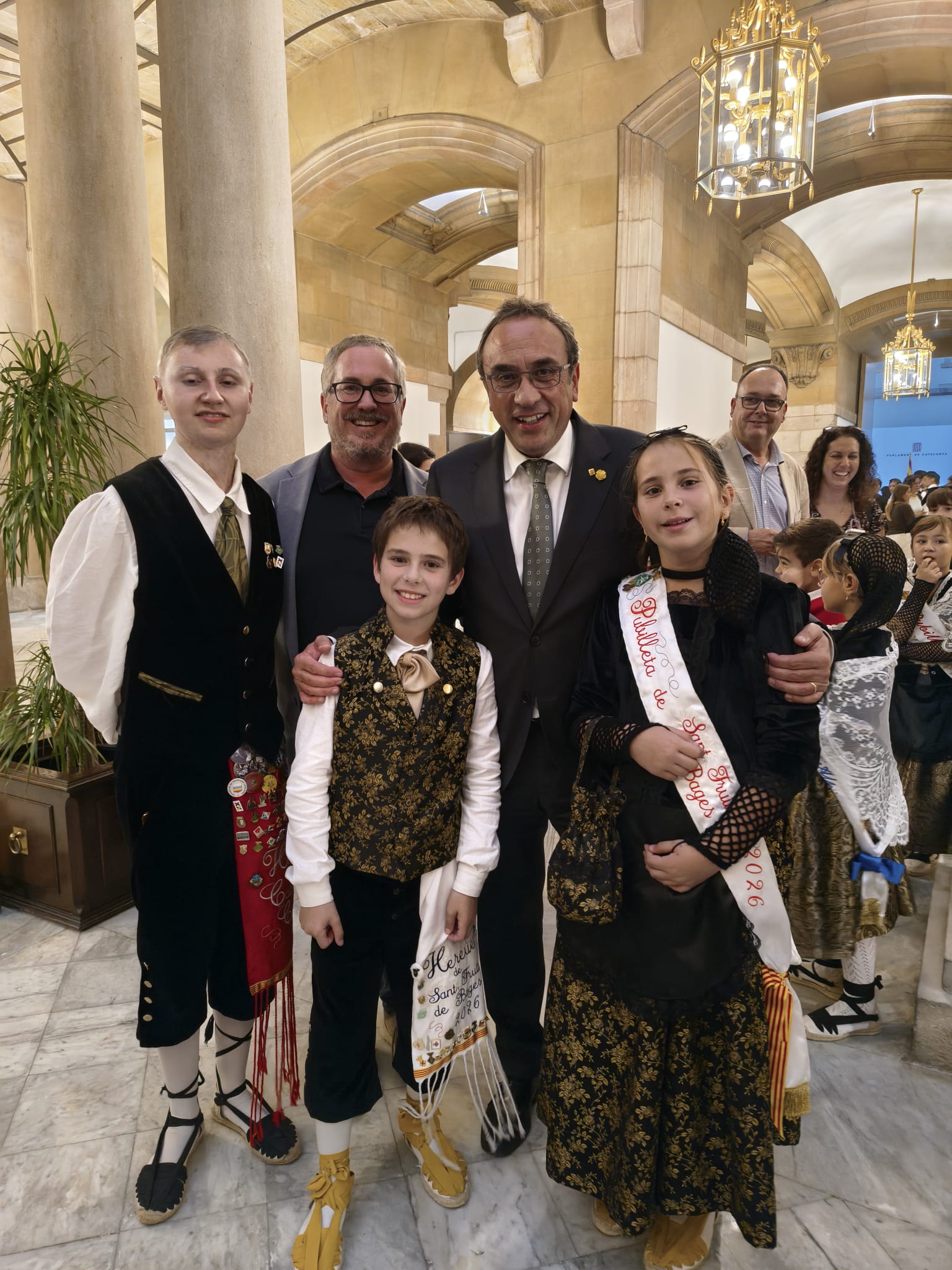 Imatge del pubillatge de Sant Fruitós de Bages durant la visita al Parlament de Catalunya