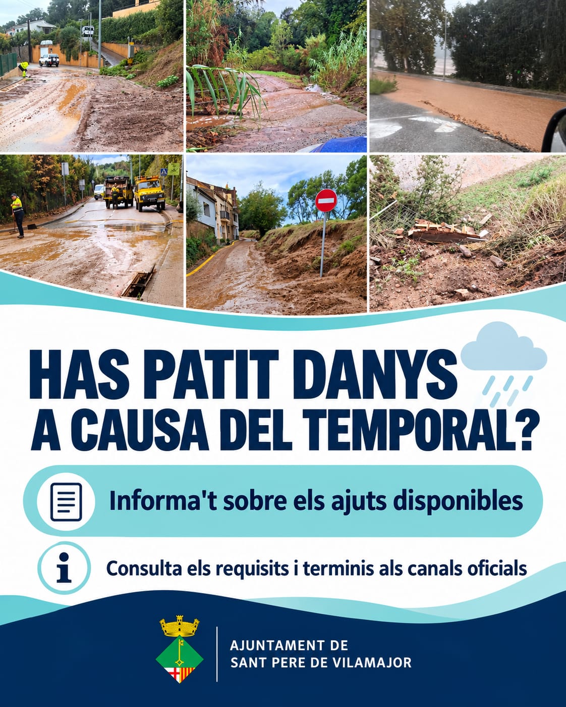 Imatge dels aiguats d'octubre a Sant Pere de Vilamajor