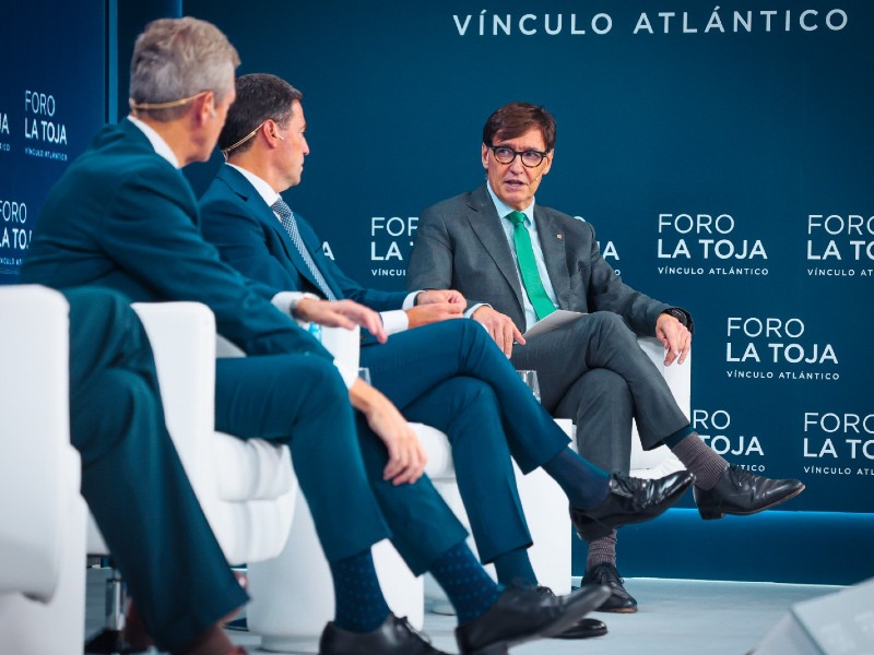 El president de la Generalitat, Salvador Illa, durant la seva intervenció