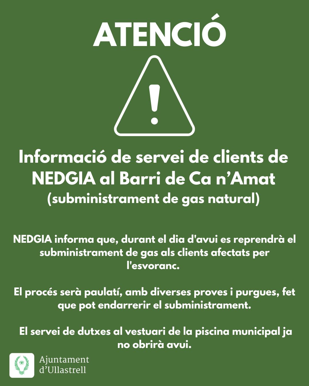 Esvoranc a l'avinguda Antoni Gaudí, al barri de Ca n'Amat d'Ullastrell