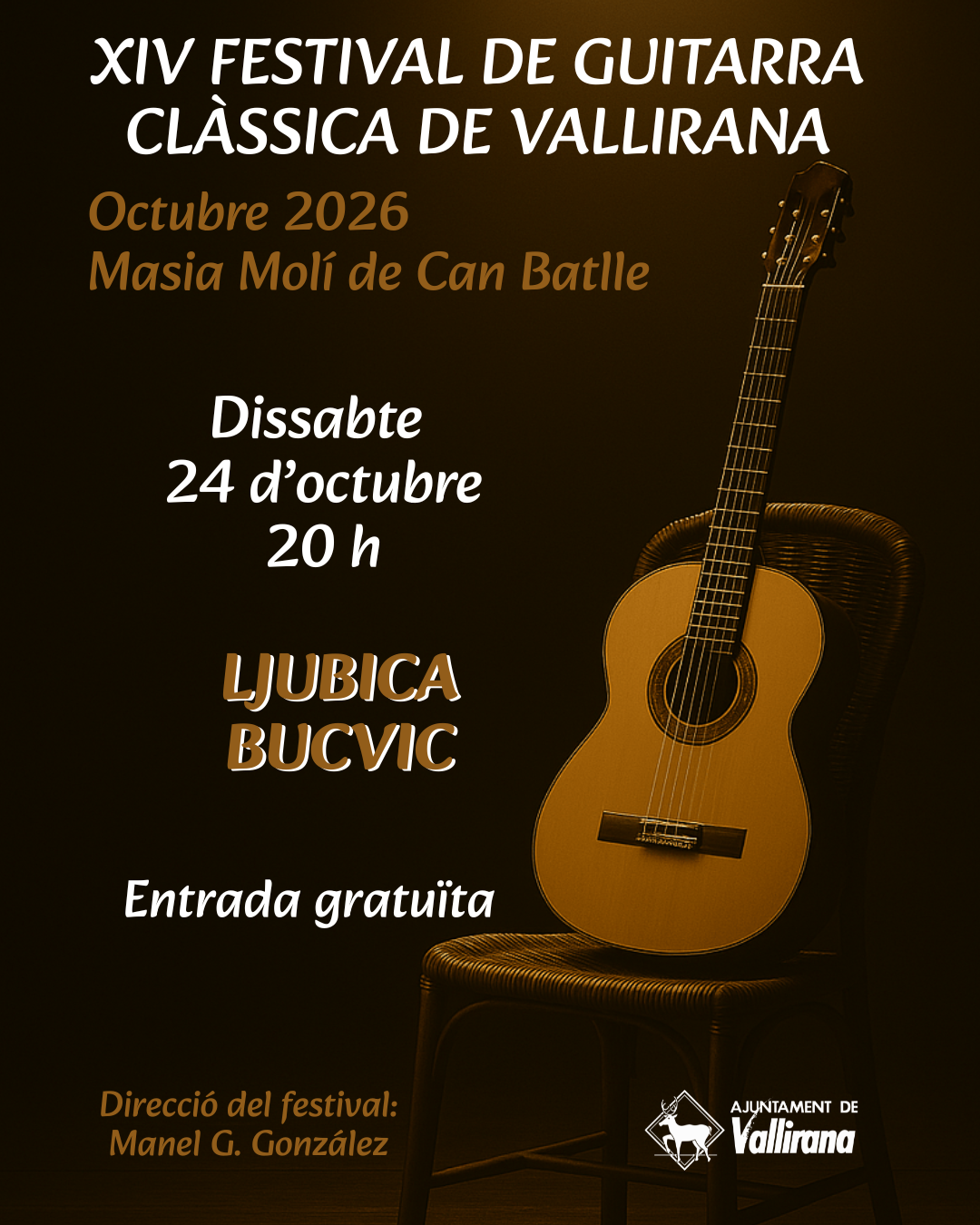 Imatge promocional del XIV Festival de Guitarra Clàssica de Vallirana