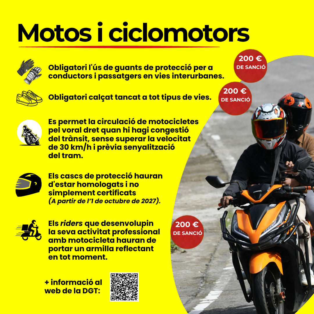 Imatge de la campanya informativa sobre els canvis del Reglament General de Circulació